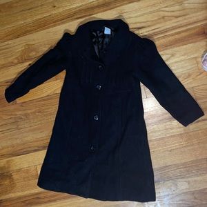 Girls Dressy black wool coat Gymboree size 6